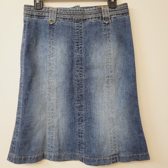 Danielle M & Trousers Denim Blue Jeans Made In USA Size 4 Skirt - Picture 4 of 7